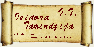 Isidora Tamindžija vizit kartica